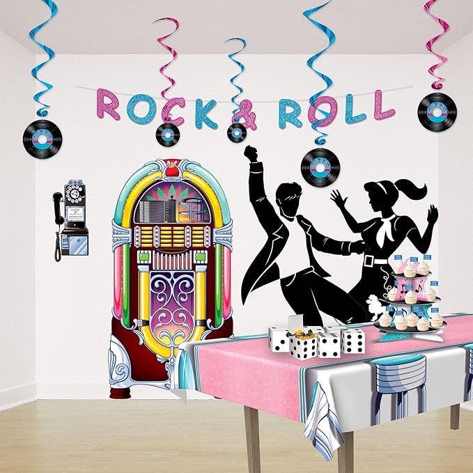 Soda Shop Stools Tablecover
