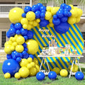 Royal Blue and Yellow Balloon Garland Kit, 100pcs Royal Blue and Yellow Balloon Arch Kit with Different Sizes 18/12/10/5 inch Balloons for Birthday Wedding Anniversary Bachelorette Party Decorations