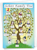 NobleWorks Schitt Family Tree - Hilarious Birthday Greeting Card with Envelope (4.63 x 6.75 inch) - Adult Humor, Appreciation Card for Family Birthdays - Funny Bday Gratitude Notecard Stationery 4250