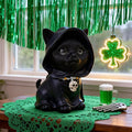 Halloween Black Cat Statue Decor Gothic Cat Lovers Witchy Home for Outdoor Patio Lawn Yard Decoration (Black)