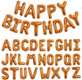 TONIFUL 65 Pcs 16 Inch Orange Happy Birthday Balloons and 2 Sets A-Z Foil Letters Balloons DIY Personalized Phrase Banner for Birthday Celebration Halloween Thanksgiving Christmas Party Decorations