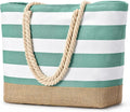 Becokan Beach Bags for Women Large Canvas Beach Tote Bag Beach Bags Waterproof Sandproof Swim Pool Bag Travel Essentials