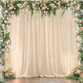 8x10FT Champagne Backdrop Curtains for Wedding Parties, Wrinkle Free Polyester Photography Backdrop Drapes for Baby Shower Birthday Parties Stage Background Stand Decorations 4x10ft,2 Panels