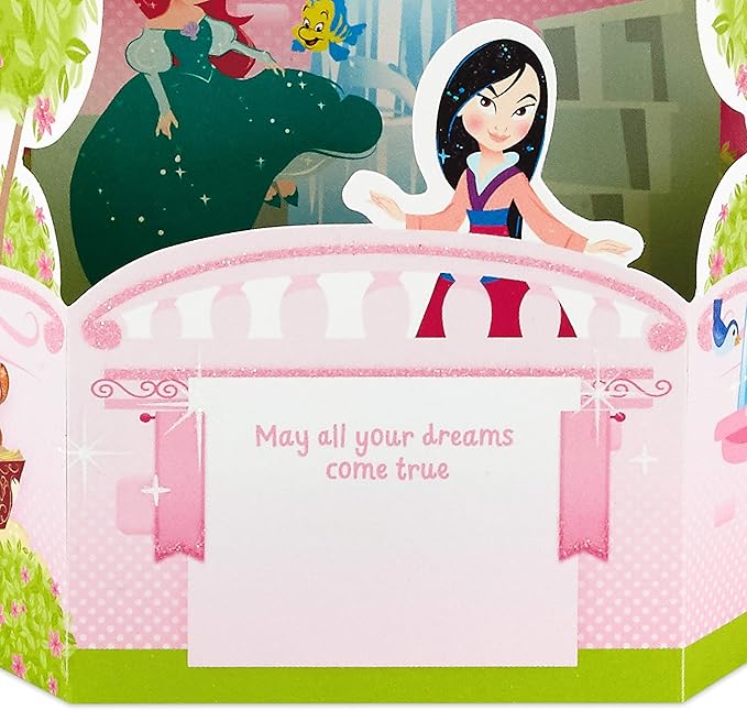 Hallmark Paper Wonder Disney Princess Pop Up Birthday Card for Kids (Castle)