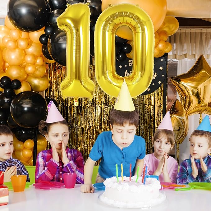 Gold Number 0 Balloon 40 Inch, Big Large Foil Helium Number Balloons, Jumbo Giant Mylar Number 0 Balloons for Birthday Party Decorations Supplies Anniversary Celebration