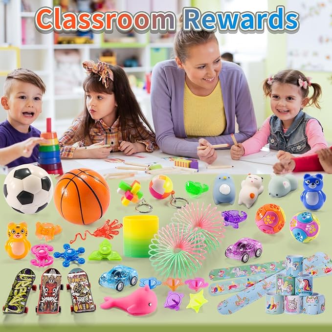 Claw Machine Prizes Toys Refill for Kids, Easter Egg Fillers, Mini Small Toy Bulk Party Favors Birthday Goodie Bags Stuffers, Pinata Filler Classroom Treasure Chest Prize for Boy Girl Age 3-8 Year