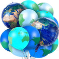 Zhanmai 48 Pieces Globe Earth Balloons, 8 Pcs 22 Inch Foil Planet Balloon, 40 Pcs 12 Inch World Map Latex Balloons for Travel Themed Party Holidays Around The World Decorations Earth Day Supplies
