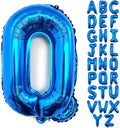 Lovoir 40 Inch Large Blue Letter Q Balloons Big Size Jumbo Mylar Foil Helium Balloon for Birthday Party Celebration Decorations Alphabet Blue Q