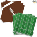 50 Count Football Party Paper Napkins – 25 Football Design and 25 Field Design, Disposable Beverage Cocktail Napkins for Game Day, Sports Birthday, Tailgate, and Team Celebration Decorations