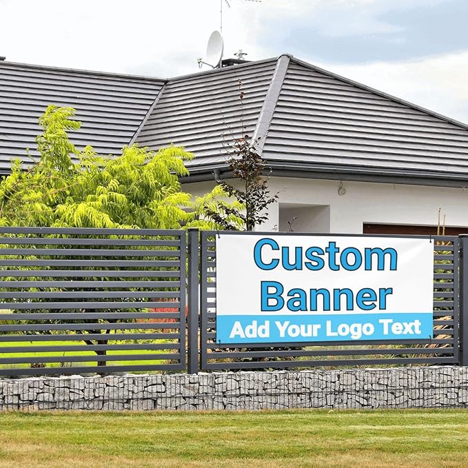 Custom Banners Personalized Banner Signs Add Your Text Photo for Party Birthday Graduation Wedding Event Decoration 35×71 Inches