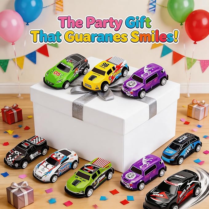 28 PCS Easter Basket Stuffers for Kids, Racing Cars Gift with Cards, Valentines School Classroom Exchange Greeting Cards, Valentines Day gifts for Kids Classroom Party Favors (28)