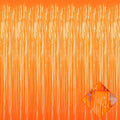 4 Pack Orange Foil Fringe Curtain Backdrop, 3.2Ft x 9.8Ft Metallic Tinsel Foil Fringe Streamers Curtains for Party, Photo Booth Prop, Birthday, Wedding, Mardi Gras Party Decoration