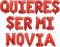 2 Set 34Pcs Red QUIERES SER MI NOVIA Letter Balloons 16in Balloon Foil Letter Decorations Party Decor Red Letter Balloons QUIERES SER MI NOVIA Party Supplies