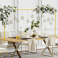 Putros Over The Table Rod Stand with Clamps Gold 13"-42'' Tall 29"-98" Length Adjustable Metal Table Arch Hanging Rod Stand for Party Wedding Anniversary Christmas Decoration