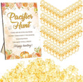 Thyle 51 Pcs Fall Baby Shower Games a Little Pumpkin Is on The Way Pacifier Hunt Include Hunt Sign and 50 Acrylic Pacifiers for Thanksgiving Autumn Baby Shower Pumpkin Gender Reveal Party Decor
