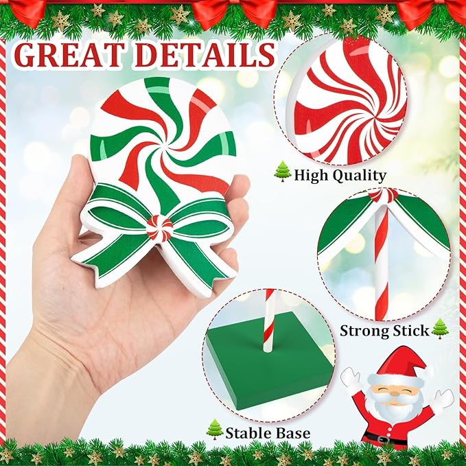 3 Pieces Christmas Table Decorations Wood Candy Set, Red Christmas Tiered Tray Decor,Rustic Candy Table Decorations for Home Tables(Classic)
