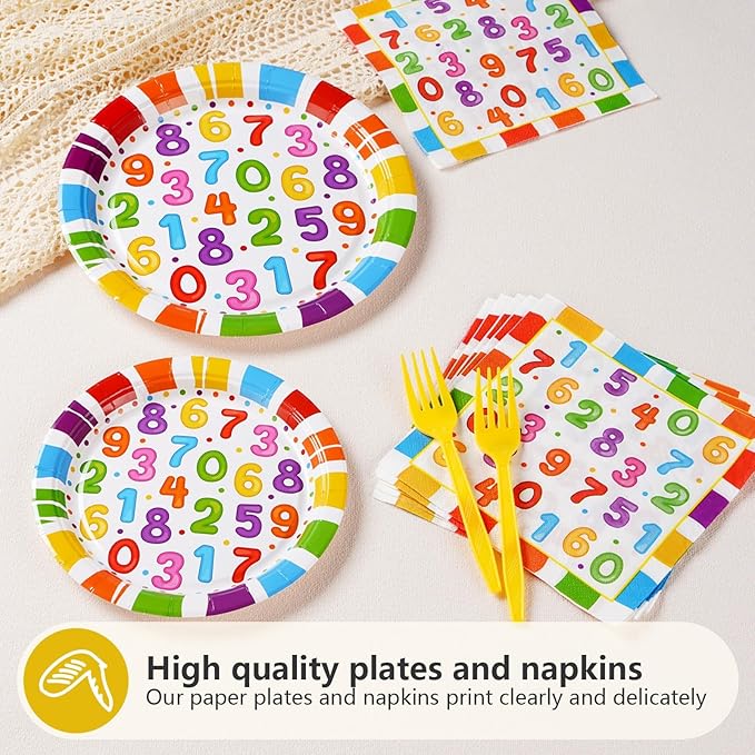 96Pcs Alphabet Party Decorations Educational ABC Back to School Plates and Napkins Sets First Day of School Kindergarten Decorations for Baby Shower Early Learning Classroom Party Supplies Serve 24