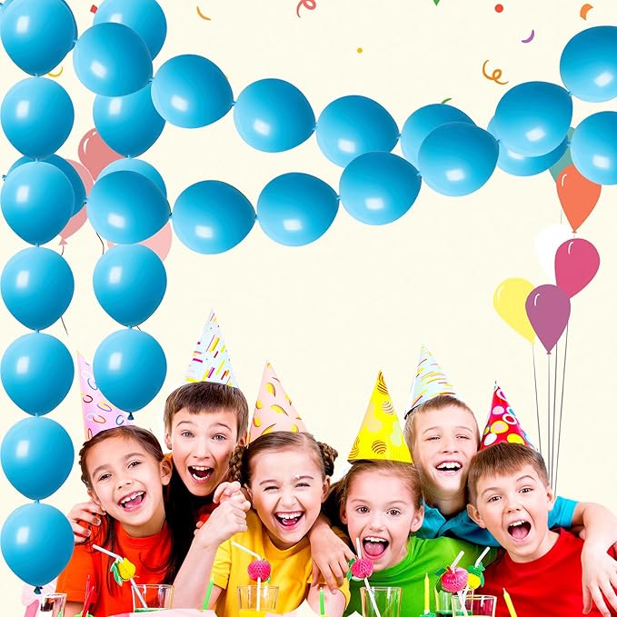 Link Balloons Light Blue 6 Inch 12 Inch Latex Quick Linkale Balloon 160 Pcs for Birthday, Halloween, Christmas, Party Festival Decorations