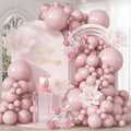 Cavern Pink Balloons Arch Boho Pink Balloons Garland Retro Dusty Blush Rose Balloon Different Sizes Helium Latex Balloon Girls Birthday Party Decoration Wedding Bridal Baby Shower Bachelorette