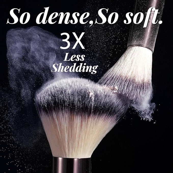 Makeup Brushes BS-MALL Professional Makeup Brush with Travel Case, Includes Foundation, Powder, Concealer, Lip & Eyeshadow Brushes for Daily Use & Versatile Occasions All-aluminum tube