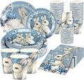 200 Pcs Easter Party Supplies Easter Bunny Hydrangea Decorations Disposable Plates Cups Napkins Set Rustic Farmhouse Tableware Serve 50 Guests Wildflowers Dinnerware for Spring Table Decor