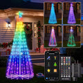 Smart Christmas Cone Tree LED Lights, 7ft 295 Music Sync with Remote APP and Pattern, Local Control and Text Displayable, 16 Million Colors Light Show Tree for Indoor Outdoor Decorations