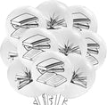 Malayan Products Book Balloons Latex 12 Count, Reading Birthday Theme Decoration, Literature Event, Novel Party Ideas, 12 Inch Standard Size (Book Mix)
