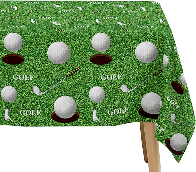 Golf Party Decorations Tablecloth, 3Pcs Disposable Golf Birthday Party Tablecover Supplies, Golf Table Decorations for Golf Lover Baby Shower 1st 2nd Birthday, 55in x 86in