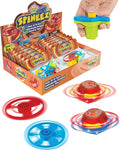IPIDIPI TOYS Spineez Light Up Flying Saucer Spinning Tops – 12-Pack UFO Spinner Toys, Easter Basket Stuffers for Kids, Birthday Party Favors, Goodie Bag Stuffers, School Prizes – Orange