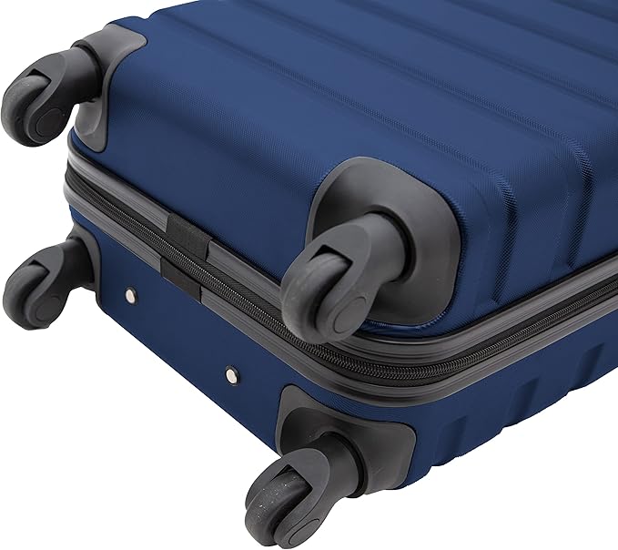 Travelers Club Harper Luggage, Blue, 22-Inch Carry-On