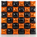 36PCS Square Foil Balloon Wall Backdrop,19 inch Double-Sided Metallic Balloons for Party,Wedding,Anniversary,Birthday,Graduation,Halloween,Shiny Balloon Decor (Orange&Black)