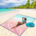 WIWIGO Beach Blanket Waterproof Sandproof Beach Mat 79" X 83"/10'x9'for 2-8 Adults Quick Drying Outdoor Picnic Mat Beach Accessories for Travel, Camping, Hiking