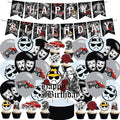 Early 2000s Cartoon Birthday Party Decoration, Yellow, Includes 1 Happy Birthday Banner, Cake Topper, 12 Cupcake Toppers, 18 Latex Balloons with 3 Designs