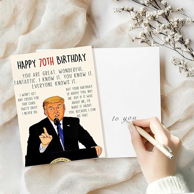 Funny 70th Birthday Card for Women Men, Humor Birthday Gifts for 70 Year Old Men Women, Happy 70th Birthday Decorations for Dad Mom Grandpa Grandma