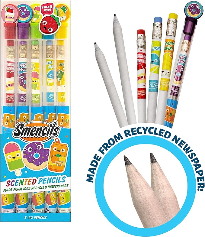 Graphite Smencils (2 Pack) - HB #2 Scented Pencils, 5 Count, Gifts for Kids, School Supplies, Classroom Rewards
