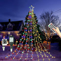 Christmas String Lights 317 LED Star Waterfall Twinkle Fairy Lights Color Changing for Christmas Decorations Party Wedding Indoor Outdoor Decorative Lights