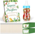 Syhood Dinosaur Baby Shower Game Guess How Many Pacifiers Games Sign 50 Small Guessing 20 HB Pencils 750 ml Milk Bottle 400 Acrylic Pacifiers Decorations Guests Gender Reveal Party Favors
