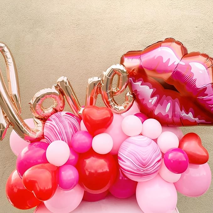 105pcs Hot Pink Balloons 12inch Dark Pink Balloons for Birthday Graduation Baby Shower Wedding Anniversary Princess Theme Party Valentine's Day Decorations