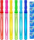 JOYIN 14.6’’ Big Bubble Wands for Kids, 6 PCS Bubble Wand with Refill Solution for Summer Toy Party Favor, Outdoors Toy Activity, Easter Basket Stuffers, Birthday Gift