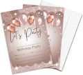 Let's Party Laser Balloons Birthday Party Invitations - 20-Pack of 4''x6'' Invite Cards with Envelopes, Double-Sided Fill In Birthday Celebrate Supplies & Decoration For Adults & Teens - A03