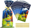 Docvania Camping Cello Cellophane Treat Gift Bags Camp out Cookie Bags 100 pcs 5 X 11 Camp Goodie Bag with Ties for Camping, party decorations and festivals
