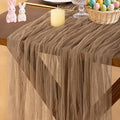 Socomi Nude Cheesecloth Table Runner Tulle Gauze Cheese clothBoho Rustic 120 inch 10FT Runner for Wedding Party Baby Shower Birthday Holiday Decorations 3pcs