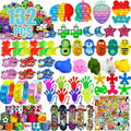 132 Pcs Party Favors for Kids, Treasure Box Toys for Classroom, Prize Box Toys for Kids, Goodie Bags Stuffers, Pinata Filler, Treasure Chest Pop Fidget Birthday Gifts