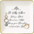 Topthink Gifts for Mother of The Bride – Thank You Gifts for Mom-Wedding Present for Mother - Bridal Shower Present-Today A Bride-Ceramic Jewelry Holder Ring Dish Trinket Tray