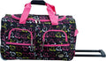 Rockland Rolling Duffel Bag, Black, 22"