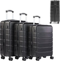 Simple Deluxe 20/24/28 Inch Expandable Hardside Carry On with Spinner Wheels & TSA Lock, ABS Hard Shell Lightweight Rolling Luggage Suitcase, Black