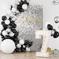 Shimmer Sequin Wall Backdrop Panels, 12pcs DIY Party Decor for Wedding, Birthday, Graduation, Anniversary, Engagement, Holiday & Home Decoration (Silver)