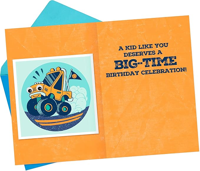 Hallmark Birthday Card for Kids (Monster Truck Sticker)