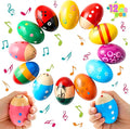 JOYIN 12 Packs 1.9''*2.7" Wooden Egg Shakers Maracas Percussion Musical for Party Favors, Classroom Prize Supplies, Musical Instrument, Basket Stuffers Fillers, Easter Hunt
