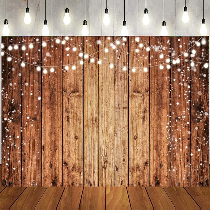 LTLYH 8x6ft Brown Wood Photography Backdrop Photographers Brown Photo Backdrop Retro Wood Wall Backdrop Baby Shower Birthday Party Banners Backdrop 216
